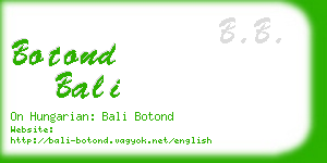 botond bali business card